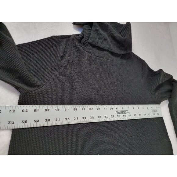 Clara Sun Woo Black Cowl Neck Tunic Sweater Medium - Picture 7 of 8